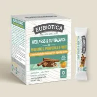 Ευεργετικό Ρόφημα Wellness & Gut Balance εμπλουτισμένο με προβιοτικά, πρεβιοτικά και φυτικές ίνες σε υγρή μορφή EUBIOTICA 20 τμχ