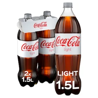 COCA COLA Αναψυκτικό Cola Light Φιάλη 2x1,5lt