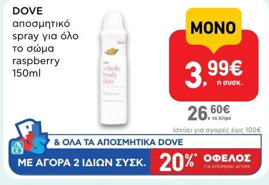 αποσμητικό spray για όλο το σώμα raspberry 150ml