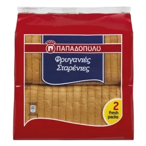 Φρυγανιές ΠΑΠΑΔΟΠΟΥΛΟΥ σταρένιες 255gr ή σίκαλης 160gr