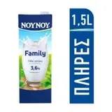 ΝΟΥΝΟΥ Family Γάλα Υψηλής Παστερίωσης Πλήρες 1,5lt