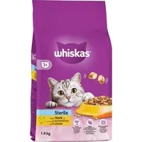 Whiskas Sterile Ξηρά Τροφή Γατοτροφή Κοτόπουλο 1,4kg