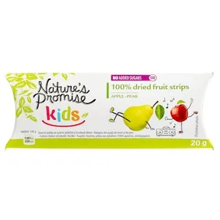NATURE'S PROMISE Αποξηραμένα Φρούτα Λωρίδες Μήλο Αχλάδι 20g