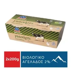 Βιολογικό γιαούρτι αγελάδος 2% λιπαρά (2x200γρ)