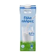 ΜΑΡΑΤΑ Γάλα Υψηλής Παστερίωσης Πλήρες 1lt