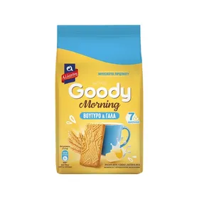 Goody Morning μπισκότα 160γρ (βούτυρο & γάλα / κακάο & σοκολάτα / βερίκοκο & σοκολάτα)