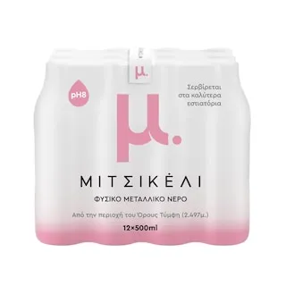 Mitsikeli Φυσικό Μεταλλικό Νερό 12x500ml
