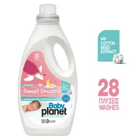 Υγρό Πλυντηρίου Sweet Dreams Με Εκχύλισμα Βαμβακιού Baby Planet 28 μεζ