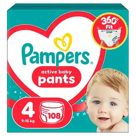Pampers Pants Πάνες Βρακάκι No4 (9-15kg.) Mega Pack 108τεμ.