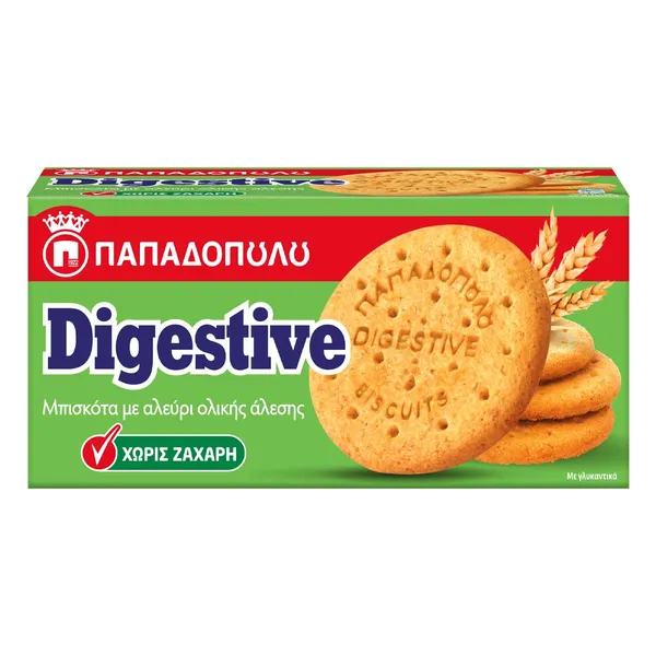 Digestive χωρίς ζάχαρη ΠΑΠΑΔΟΠΟΥΛΟΥ 250gr