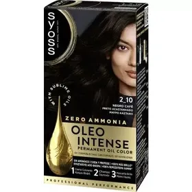 Syoss Oleo Intense Μόνιμη Κρέμα Βαφή Μαλλιών 2-10 Μαύρο Καστανό