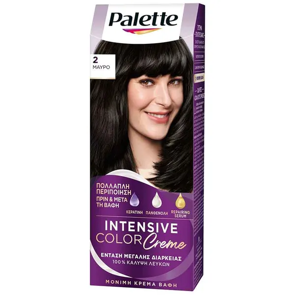 PALETTE Intensive Color Creme Βαφή Μαλλιών No2 Μαύρο
