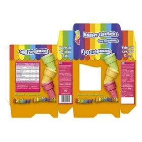 Κυπελάκια παγωτού χρωματιστά RAINBOW 15 τεμ. 68gr
