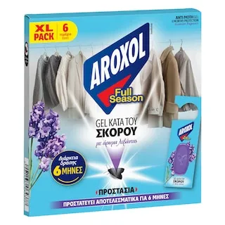 AROXOL Full Season Σκοροκτόνο Τζελ με 'Αρωμα Λεβάντας 6τεμ