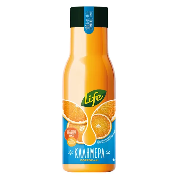 LIFE ΠΟΡΤΟΚΑΛΙ 100% Φυσικός Χυμός