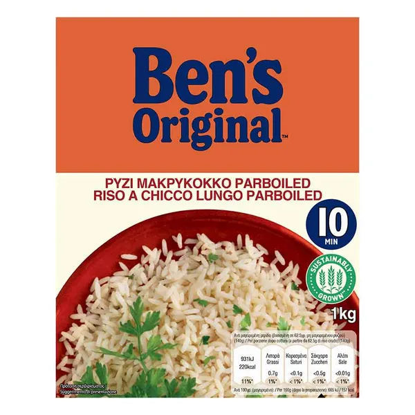 Ben's Original Ρύζι Μακρύκοκκο 10Λεπτών 1kg.