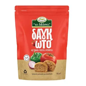 Το Μάννα Δαγκωτό Παξιμάδια Τομάτα Πιπεριά & Κρεμμύδι 110γρ.
