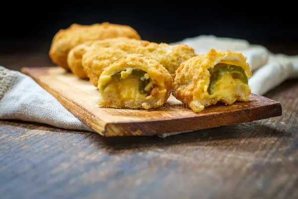 Τραγανές μπουκιές με τυρί & πιπεριά Jalapeno