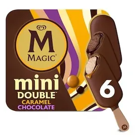 Algida Magic Παγωτό Double Chocolate & Caramel Μίνι 6x47γρ./55ml.