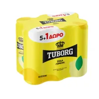 Lemon Soda Κουτί Tuborg 6x330 ml 5+1 Δώρο