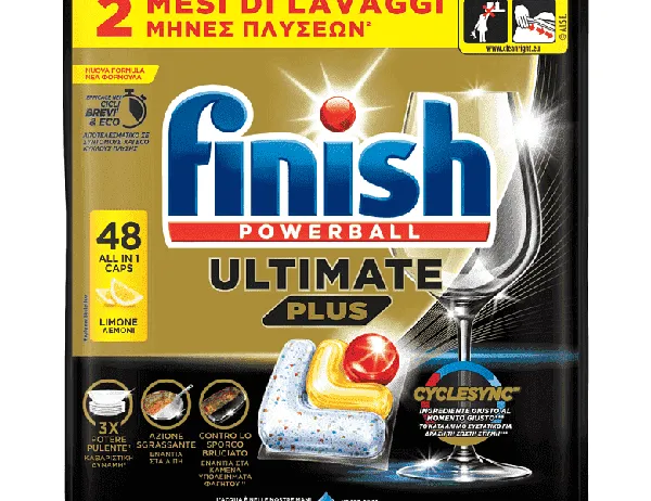 Ultimate plus all in 1 κάψουλες πλυντηρίου πιάτων λεμόνι 48τεμ.
