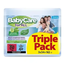 Babycare For All Μωρομάντηλα Οικογενειακή Συσκευασία 3x54τεμ.