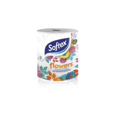 SOFTEX ΚΟΥΖΙΝΑΣ FLOWERS  2Φ 433ΓΡ