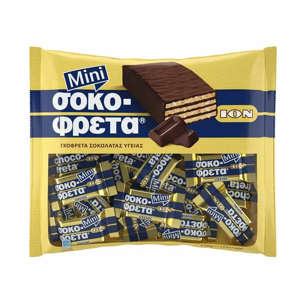ΙΟΝ Σοκοφρέτα Mini Γκοφρέτα Σοκολάτας Υγείας 210g