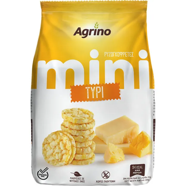 Όλες οι ρυζογκοφρέτες mini AGRINO 50gr ΜΕ ΕΚΠΤΩΣΗ 25%