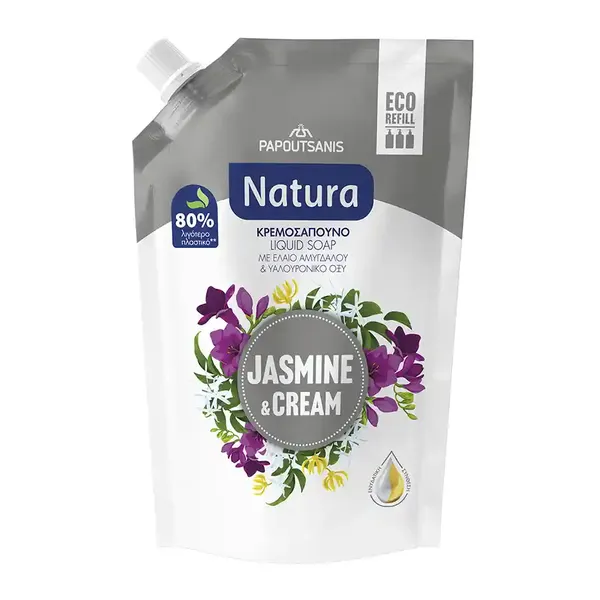 Papoutsanis Natura Κρεμοσάπουνο Γιασεμί & Κρέμα Ανταλλακτικό 500ml