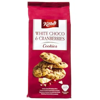 KITBIS Μπισκότα Cookies Λευκή Σοκολάτα και Κράνμπερι 200gr