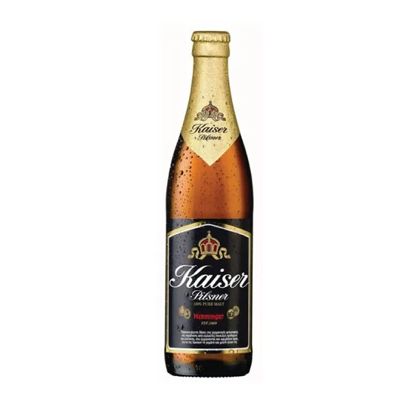 KAISER pilsner μπύρα φιάλη 500ml (περιεχόμενο)