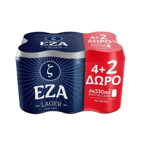 ΕΖΑ Μπύρα Lager 6x330ml (4+2δώρο)