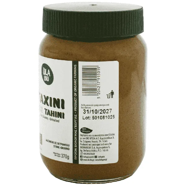 OLA BIO ταχίνι ολικής άλεσης βιολογικό 370g