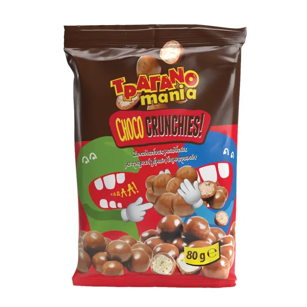 choco crunchies 80γρ σοκολατένιες μπαλίτσες με τραγανή γέμιση δημητριακών