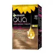 GARNIER Olia Βαφή Μαλλιών Νο8.0 Ξανθό Ανοιχτό