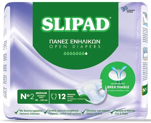 Ανοιχτές Πάνες Ακράτειας Ενηλίκων Medium No2 Slipad (15τεμ)
