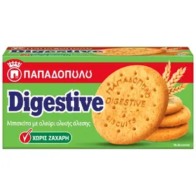Digestive μπισκότα ολικής άλεσης χωρίς ζάχαρη