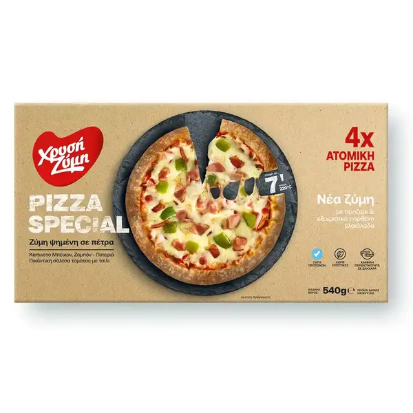 ΧΡΥΣΗ ΖΥΜΗ Πίτσα Special Ατομική 4x135g