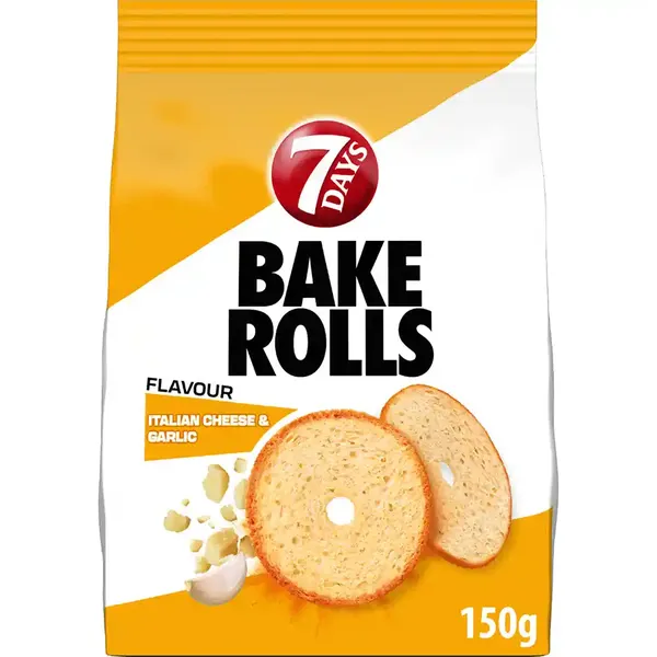 7Days Bake Rolls Ιταλικό Τυρί Και Σκόρδο 150G