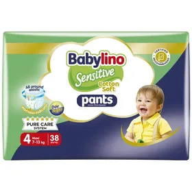 BABYLINO sensitive ανοιχτές παιδικές πάνες Νο6 38τεμ.