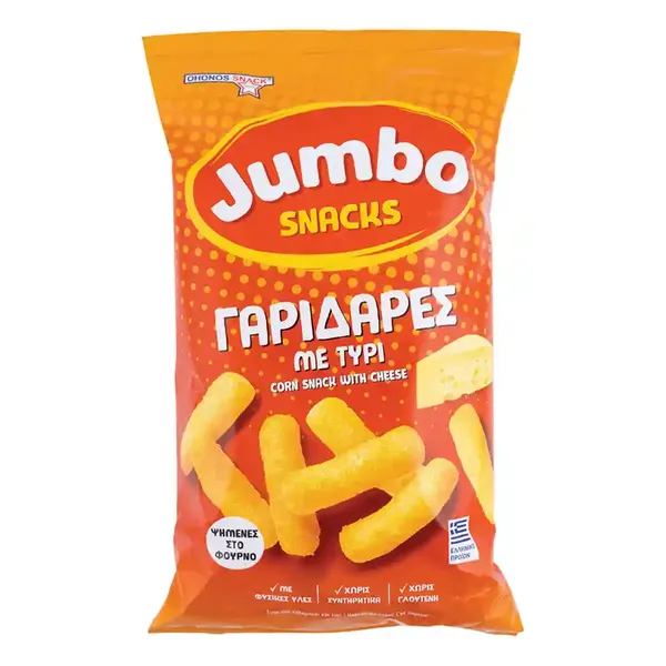 Ohonos Snack Jumbo Snacks Γαριδάρες Τυρί Χωρίς Γλουτένη 85γρ.