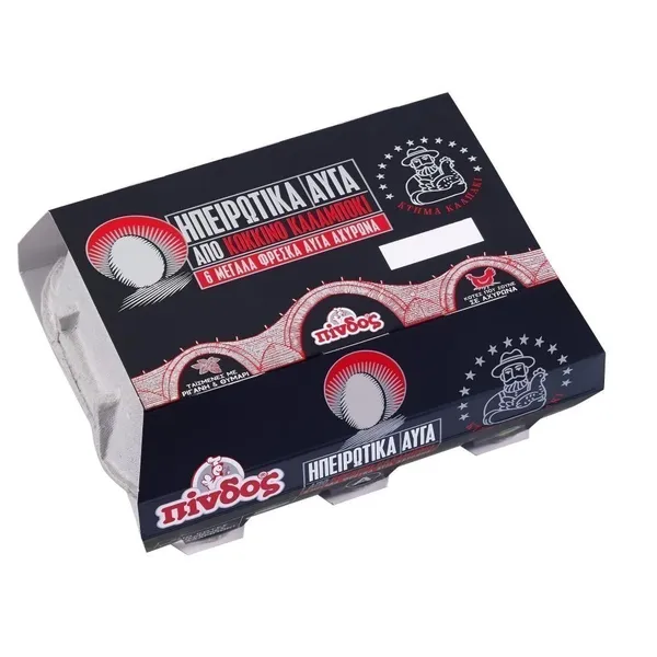 ΗΠΕΙΡΩΤΙΚΑ αυγά Πίνδος αχυρώνα 6άδα 63-73g (L)