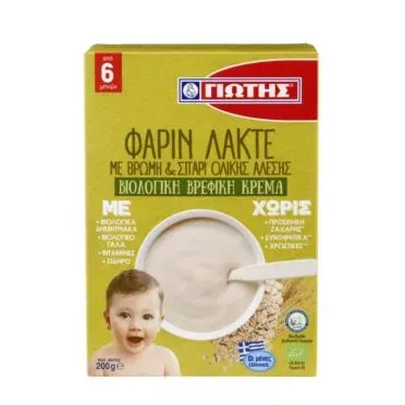 ΓΙΩΤΗΣ ΒΙΟΛΟΓΙΚΗ ΚΡΕΜΑ ΦΑΡΙΝ ΛΑΚΤΕ ΜΕ ΒΡΩΜΗ 200ΓΡ.