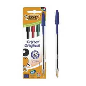 Bic Cristal Στυλό Medium Μικτά Χρώματα 4τεμ.
