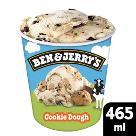 Όλα τα παγωτά BEN & JERRY'S 427-465ml (324-422gr). Η τιμή κιλού αναφέρεται στο Cookie Dough 465ml (406gr)