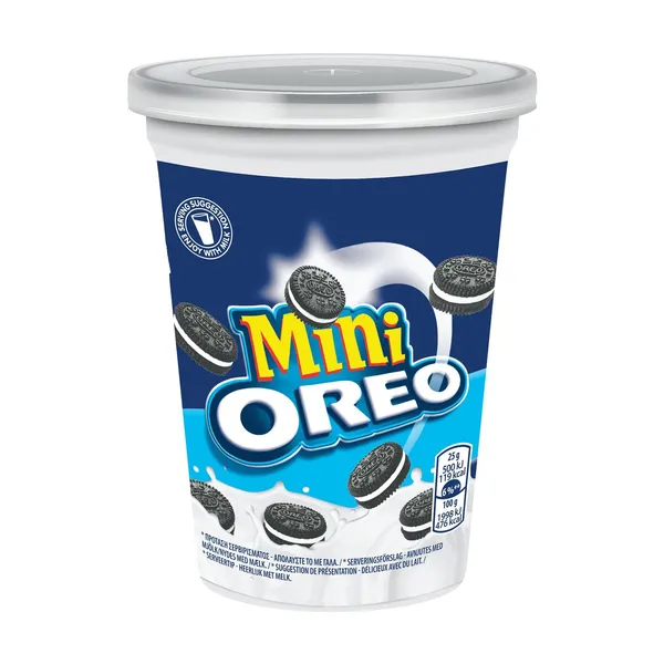 OREO Mini Μπισκότα Γεμιστά με Κρέμα Βανίλια 115g