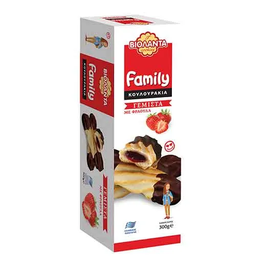 Βιολάντα Family Κουλουράκια Γεμιστά Φράουλα 300γρ.