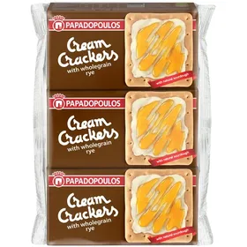 cream crackers σίκαλης 3x175g