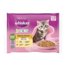 Whiskas Kitten Τροφή Γάτας Pure Delight Πουλερικά σε Ζελέ 4x85gr